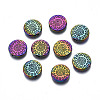 Rack Plating Rainbow Color Alloy Beads PALLOY-S180-362-1