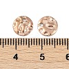 304 Stainless Steel Textured Disc Charms STAS-Q336-11A-RG-3