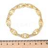 Clear Cubic Zirconia Oval Link Chains Bracelet BJEW-G773-04G-5