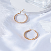 1Pair 201 Stainless Steel Leaf Wrap Hoop Earrings with 304 Stainless Steel Pin for Women EJEW-LP0011-01-3