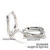 Chic Minimalist Elegant U-shaped Sparkling Brass Hoop Earrings Fashion Jewelry WP8553-2-2