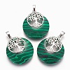 Synthetic Malachite Pendants G-F573-C01-1