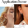6Pcs 3 Styles Brass Hoop Earrings EJEW-BBC0001-30-5