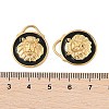 304 Stainless Steel Enamel Pendants STAS-P380-01G-3