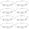 10Pcs Adjustable 304 Stainless Steel Bangles Making  MAK-BBC0001-16-1