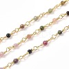 Natural Multicolor Tourmaline Handmade Beaded Chains CHC-K008-A03-01-3