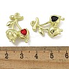 Rack Plating Alloy Rhinestone Pendants PALLOY-F312-19G-3