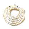 304 Stainless Steel Enamel Big Pendants STAS-P427-03G-02-1