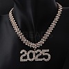 Brass Full Crystal Rhinestone 2025 Pendant Necklaces for Women NJEW-Q005-01G-5