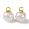 Rack Plating Brass & Shell Pearl Ball Pendants KK-B103-03A-G-1