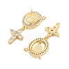 Brass Pave Cubic Zirconia Pendants KK-U009-09C-G-2