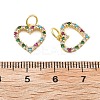 Brass Micro Pave Cubic Zirconia Pendants KK-C092-24G-G-3