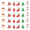 24Pcs 6 Styles Christmas Decorations Theme Opaque Acrylic Bead OACR-YW0004-09-1