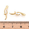 Brass Micro Pave Clear Cubic Zirconia Pendants KK-T078-01G-07-3