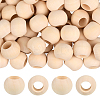 Natural Unfinished Wood Beads WOOD-PA0001-16B-1