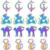 40Pcs 4 Styles 201 Stainless Steel Pendants STAS-YW0002-62MC-1