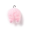 Flocking Resin Cute Pendants RESI-A040-01B-1