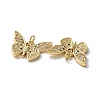 Brass Cubic Zirconia Pendants KK-G453-24G-3