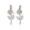 Brass Micro Pave Cubic Zirconia Pendants KK-F908-22P-1