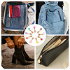 9Pcs 9 Colors Round Alloy & Resin Zipper Sliders HJEW-TAC0077-9