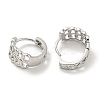 Chain-Shaped Brass Hoop Earrings EJEW-L211-009A-P-2