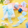 4 Rolls 4 Colors Frayed Polyester Ribbon OCOR-TA0002-87C-8