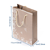 Rectangle Flower and Butterfly Pattern Cardboard Paper Bags CARB-O001-B-01-2