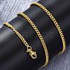 Brass Cuban Link Chain Necklaces for Women NJEW-D302-57G-3