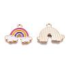 Alloy Enamel Pendants ENAM-O035-14G-B-2