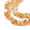 Electroplate Transparent Glass Beads Strands GLAA-N021-4mm-24-4