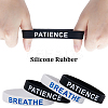 32Pcs 2 Colors Word Silicone Cord Bracelets Set Wristband BJEW-GF0001-17-6