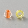 Bicone Center Dyed Transparent Glass Beads LS-GLAA-WH0055-38G-2