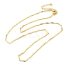 Brass Twist Link Chain Necklaces NJEW-B119-10G-2