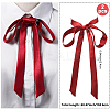 2Pcs Ribbon Long Bow Tie for Women AJEW-SP0003-50B-2