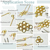 160Pcs 8 Styles Brass Split Rings KK-BBC0023-10-7