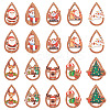 20Pcs 10 Styles Christmas Theme Wood Big Pendants WOOD-TA0001-92-1