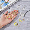 Peace Sign Jewelry Set SJEW-FI0001-23-4