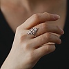 Non-Tarnish Hollow Out Chinese Knot 304 Stainless Steel Finger Ring for Women RJEW-E073-09P-4