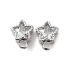 Brass with Cubic Zirconia Stud Earring Finding LS-KK-Q048-17P-1