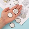 Tibetan Style Alloy Flat Round Pendant Cabochon Settings X-TIBEP-M022-54AS-4