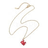 2Pcs 2 Styles Ocean Red Crab & Lobster Alloy Enamel Pendant 304 Stainless Steel Cable Chain Necklaces NJEW-JN05884-5