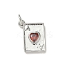 Brass Micro Pave Cubic Zirconia Charms KK-I276-52P-1