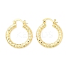 Brass Two Tone Hoop Earrings EJEW-B117-06C-G-4