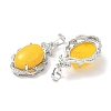 Natural White Jade Dyed Oval Pendants G-NH0025-15P-07-2