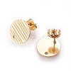 Ion Plating(IP) 304 Stainless Steel Ear Stud Findings STAS-O119-17C-G-1