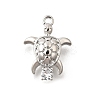 Brass Pave Clear Cubic Zirconia Charms KK-C096-14A-P-1
