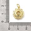 Brass Micro Pave Clear Cubic Zirconia Pendants KK-F899-05A-G-3