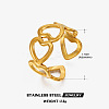 201 Stainless Steel Cuff Open Rings FS-WG76F01-15-1