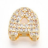 Brass Micro Pave Cubic Zirconia Charms KK-N254-217G-A-1