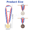 12Pcs 3 Colors Zinc Alloy Award Football Medal AJEW-GA0003-62-2
